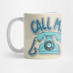 Call Me - Retro 70s Telephone Design Mug